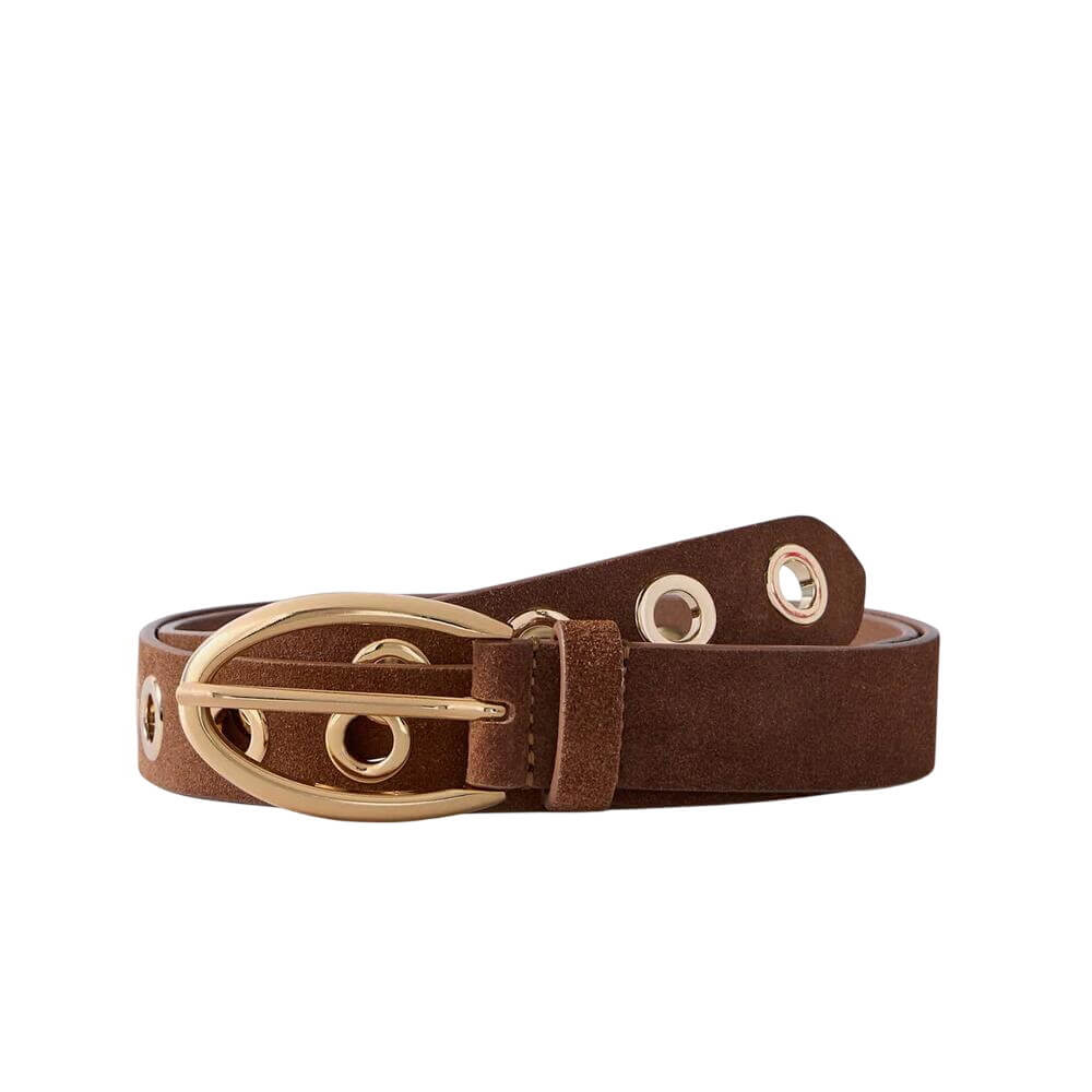 Mint Velvet Tan Suede Eyelet Belt